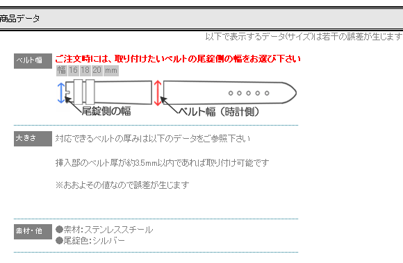 腕時計用ベルト【モレラート】deplojantepb(ディプロヤンテ・ピービー)スペック
