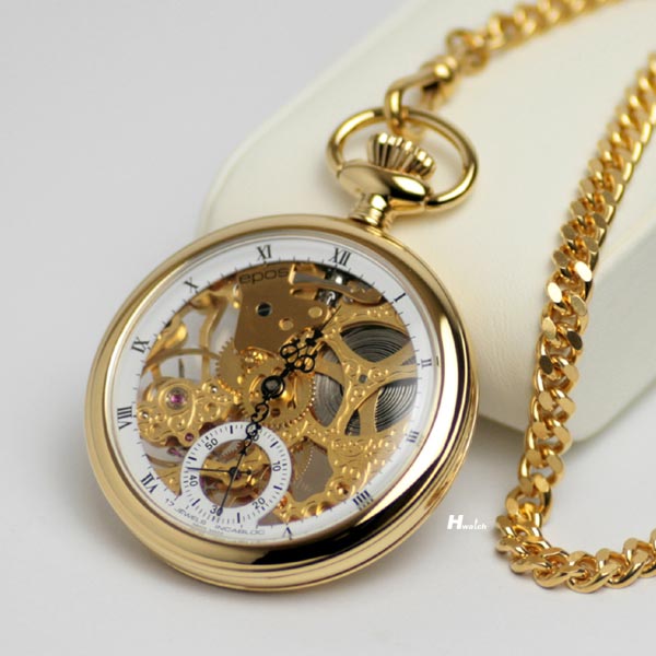 エポス懐中時計ポケットウォッチ国内正規品！スイス製機械式時計