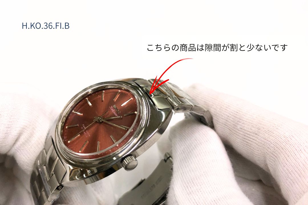 HMT腕時計 KOHINOOR フィールドの金属バンド構造