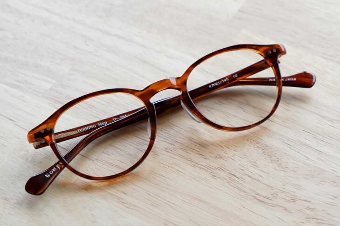 谷口眼鏡 ターニングステップ TP-344 茶墨の正面からの全体画像