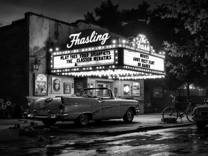 ジョニー・デップにインスパイアされたタートオプティカル アーネル JD-04の1950年代アメリカのヴィンテージ映画館背景